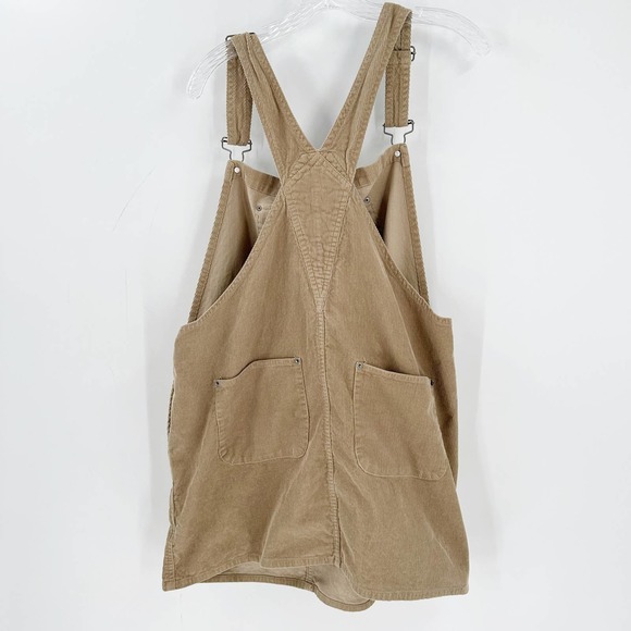ASOS Denim Brown Corduroy Overall Dress Women's Size 12 - Picture 7 of 10
